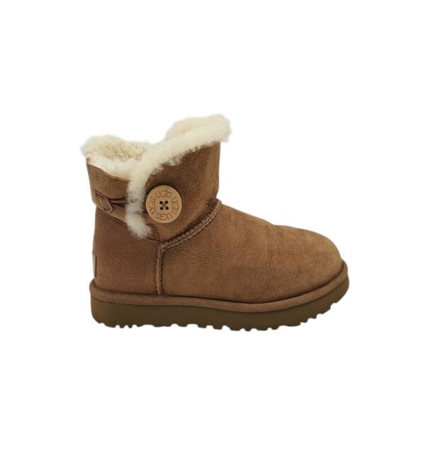 Cizme dama Ugg 37, piele intoarsa, maro, imblanite - imagine 1
