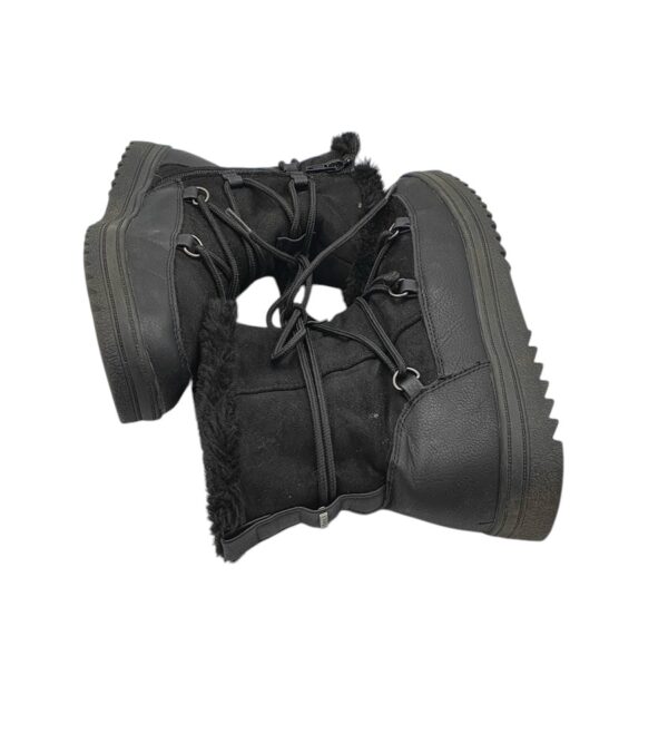 Cizme dama Walk 39, imiatie de piele, material textil, negru - imagine 4