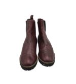 Ghete dama 5th Avenue 40, piele, visiniu - imagine 3