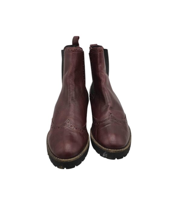 Ghete dama 5th Avenue 40, piele, visiniu - imagine 3