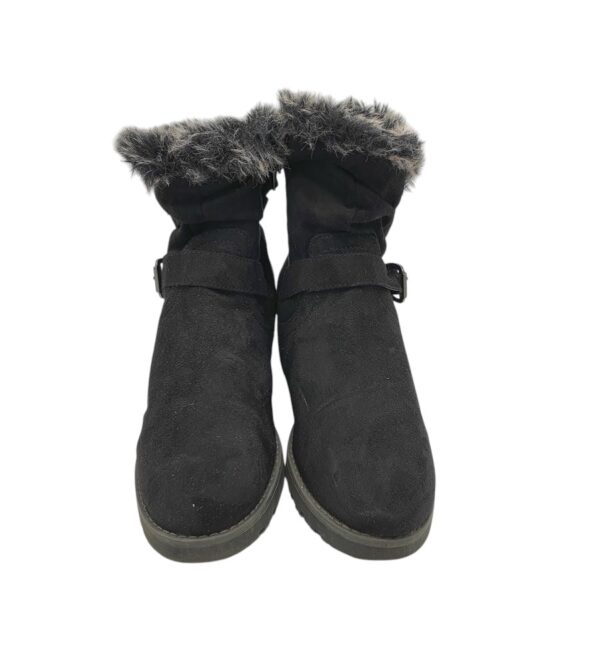 Botine dama 42, material textil, negru - imagine 3