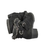 Botine dama 42, material textil, negru - imagine 4