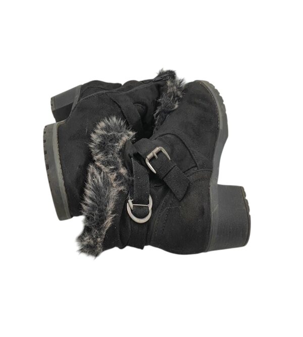 Botine dama 42, material textil, negru - imagine 4