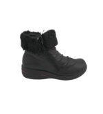 Ghete dama Rieker 37, imitatie de piele, negru, imblanite