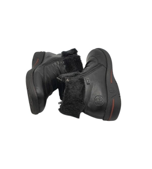 Ghete dama Rieker 37, imitatie de piele, negru, imblanite - imagine 4