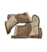 Cizme dama Buffalo 36, piele piele intoarsa, bej - imagine 4