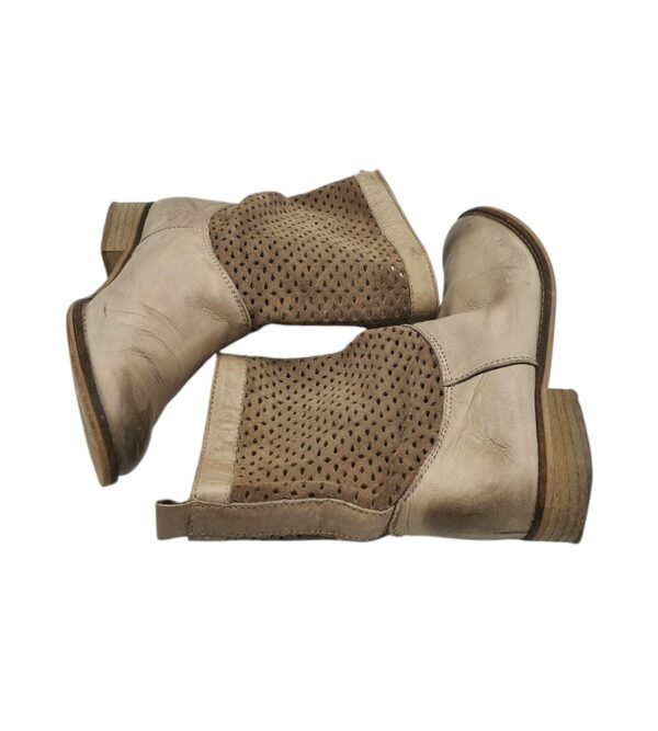 Cizme dama Buffalo 36, piele piele intoarsa, bej - imagine 4