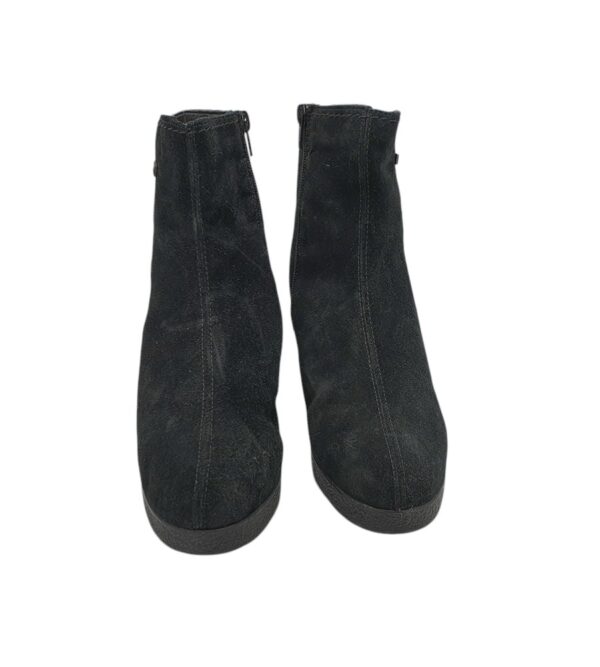Botine dama Rieker 41, piele intoarsa, negru - imagine 3