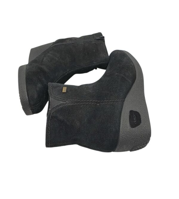 Botine dama Rieker 41, piele intoarsa, negru - imagine 4