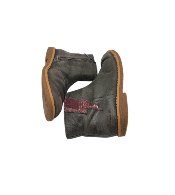 Ghete copii Clarks 28, piele, gri - imagine 4