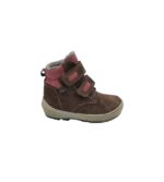 Ghete copii Superfit 25, piele intoarsa, material textil, maro