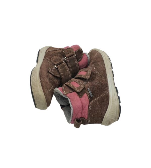Ghete copii Superfit 25, piele intoarsa, material textil, maro - imagine 4