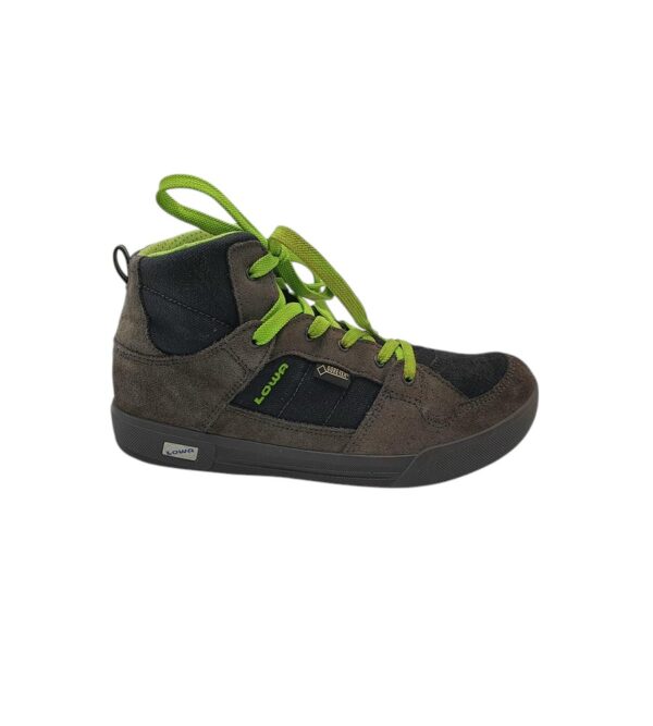 Adidasi copii Lowa 38, material textil, imitatie de piele, gri negru, Gore-tex - imagine 1