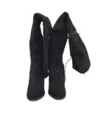 Cizme dama 36, material textil, negru - imagine 3