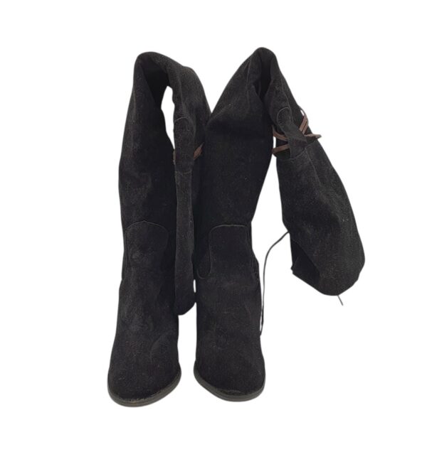 Cizme dama 36, material textil, negru - imagine 3