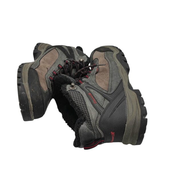Ghete barbati Landrover 44, imitatie de piele, material textil, negru gri, imblanite - imagine 4