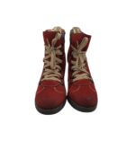 Botine dama Rieker 39, material textil, rosu - imagine 3