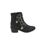 Botine dama Manfield 39, piele, negru