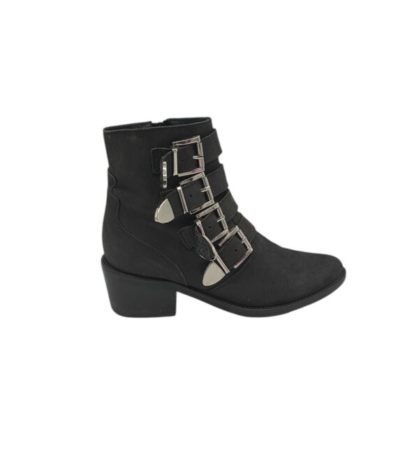 Botine dama Manfield 39, piele, negru - imagine 1
