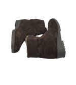 Cizme dama 38, piele intoarsa, maro, imblanite - imagine 4