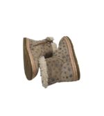 Cizme copii Elefanten 23, material textil, bej, imblanite - imagine 4