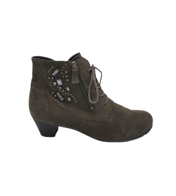 Botine dama Gabor 43, piele, gri - imagine 1
