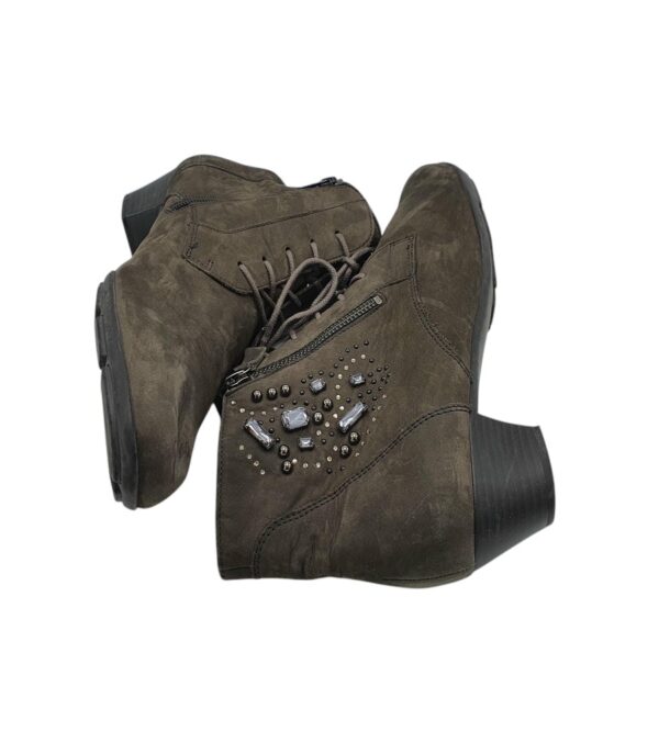 Botine dama Gabor 43, piele, gri - imagine 4