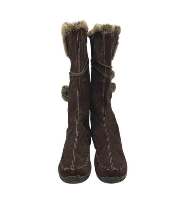 Cizme dama Tcm 40, piele intoarsa, maro - imagine 3