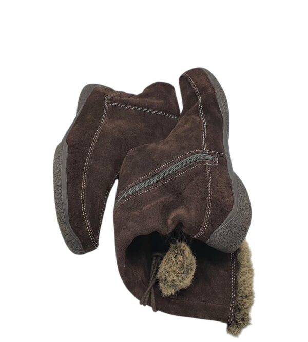 Cizme dama Tcm 40, piele intoarsa, maro - imagine 4
