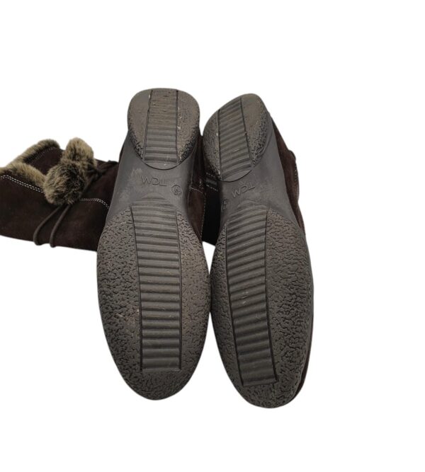 Cizme dama Tcm 40, piele intoarsa, maro - imagine 5