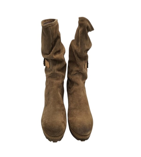 Cizme dama Jk Acid 39, piele intoarsa, maro - imagine 3