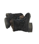 Ghete dama Paul Green 40, piele intoarsa, negru, imblanite - imagine 4