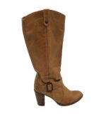 Cizme dama Stradivarius 40, piele, maro