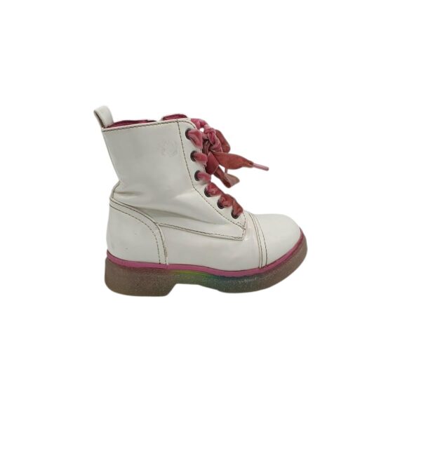 Ghete copii M & S 29, imitatie de piele, alb - imagine 1