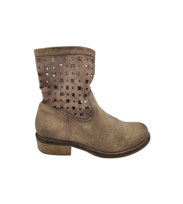 Cizme dama Mjus 39, piele, piele intoarsa, bej - imagine 1