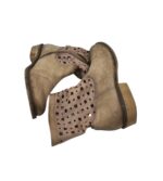 Cizme dama Mjus 39, piele, piele intoarsa, bej - imagine 4