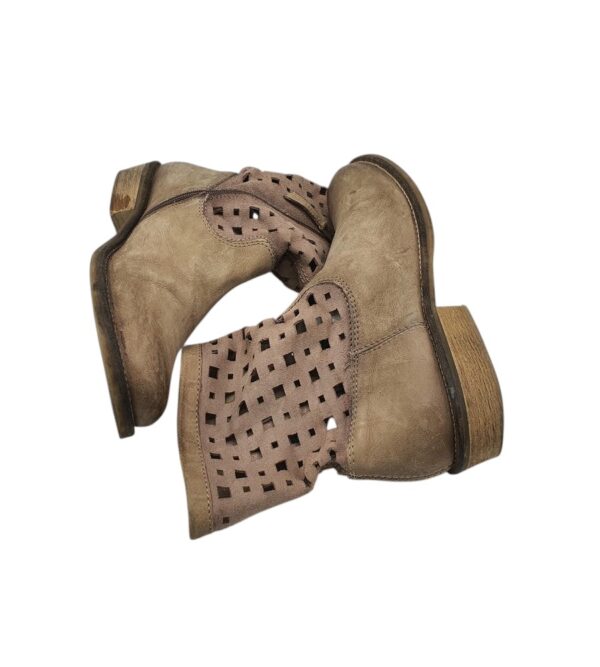 Cizme dama Mjus 39, piele, piele intoarsa, bej - imagine 4