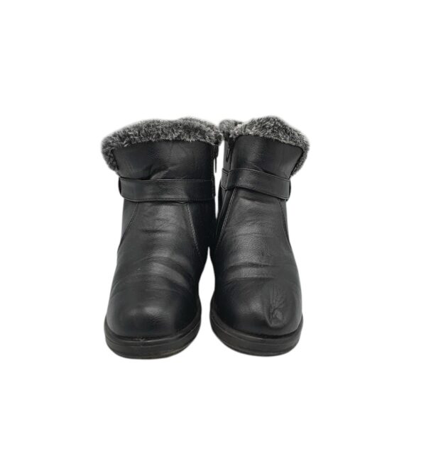 Ghete dama Cushion Walk 39, imitatie de piele, negru, imblanite - imagine 3
