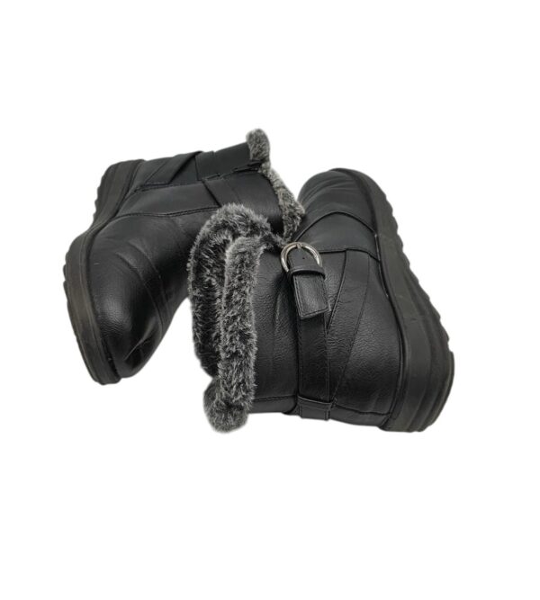 Ghete dama Cushion Walk 39, imitatie de piele, negru, imblanite - imagine 4