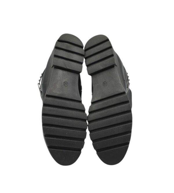 Botine dama 39, imitatie de piele, negru - imagine 5