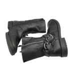 Botine dama 39, piele, negru - imagine 4
