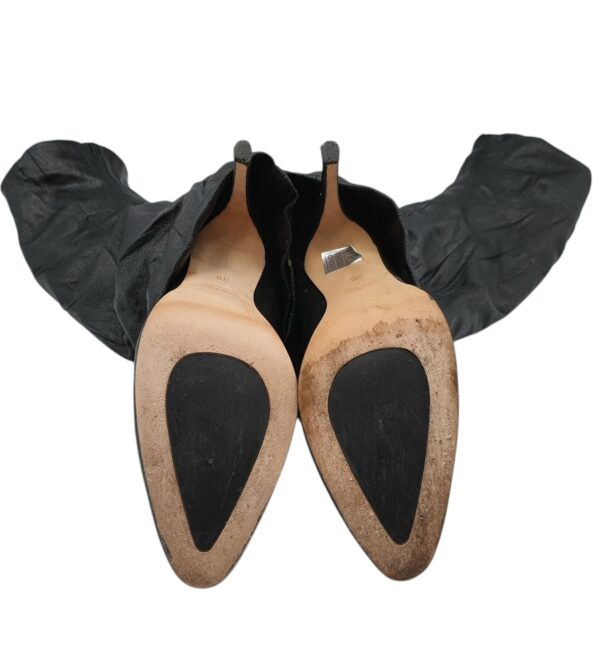 Cizme dama 38, piele , negru - imagine 5