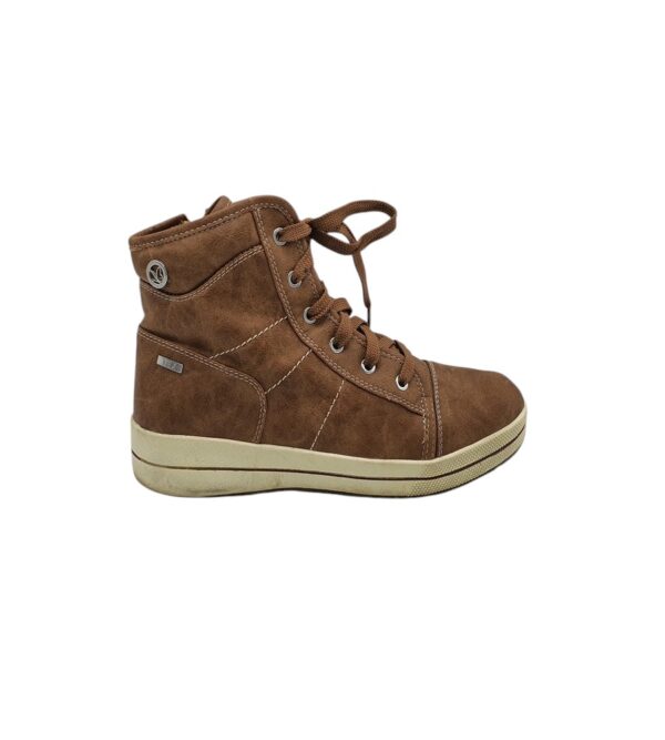 Ghete dama Caprice 39, imitatie de piele, maro, captusite - imagine 1