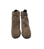 Botine dama 38, material textil, bej - imagine 3