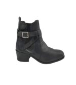 Botine dama Tcm 39, piele, negru