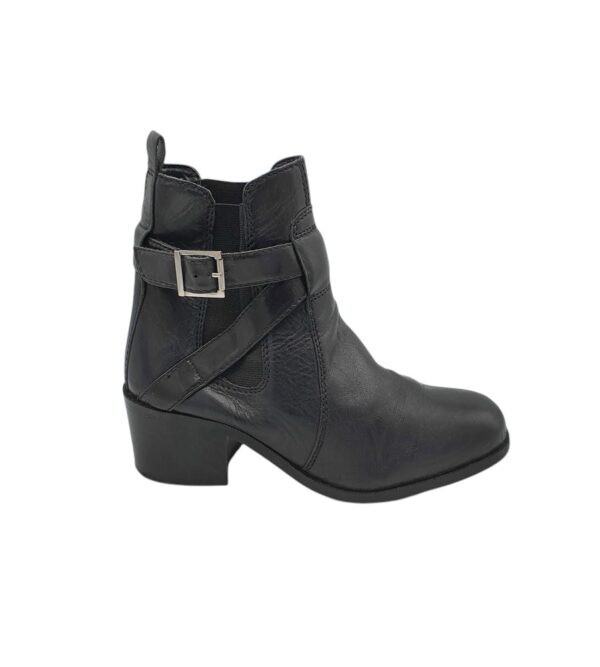Botine dama Tcm 39, piele, negru - imagine 1