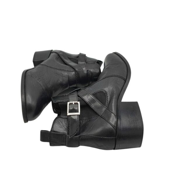 Botine dama Tcm 39, piele, negru - imagine 4