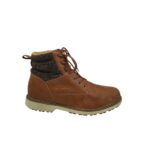 Ghete barbati Fila 47, imitatie de piele, maro, captusite