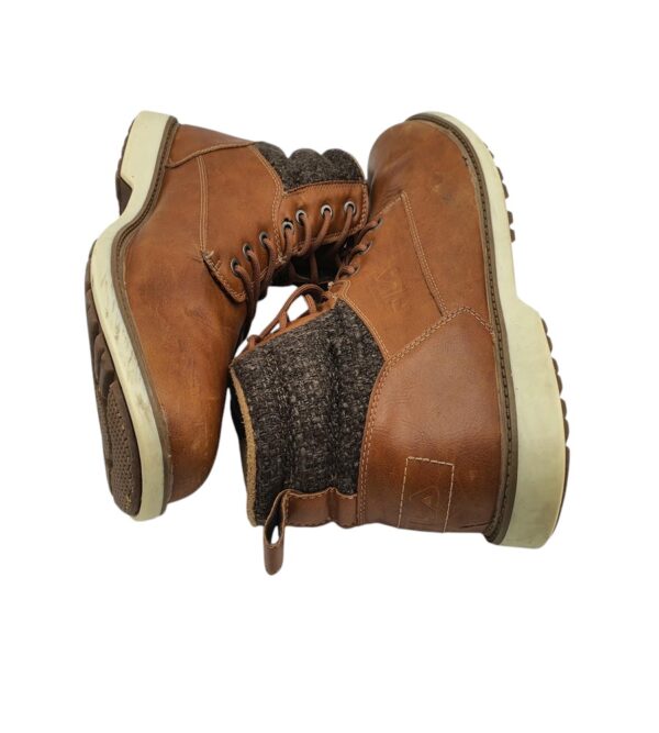 Ghete barbati Fila 47, imitatie de piele, maro, captusite - imagine 4