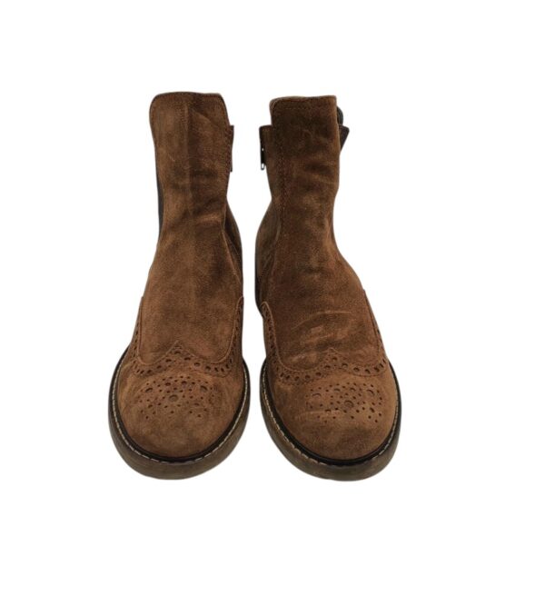 Ghete dama Gabor 38, piele intoarsa, maro - imagine 3